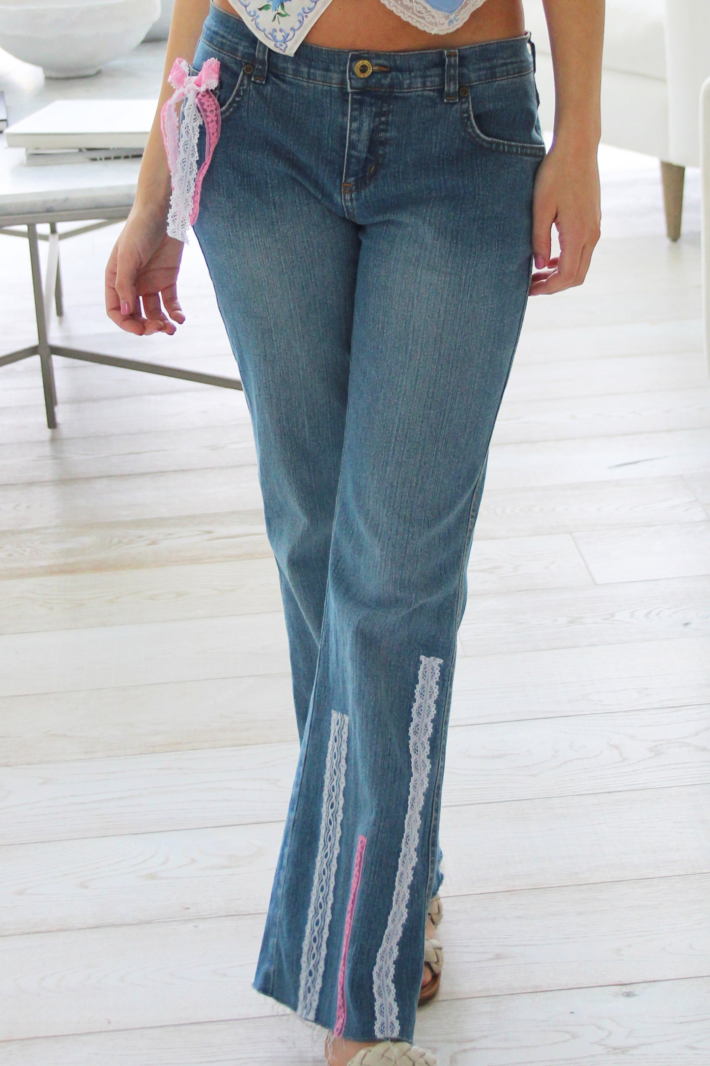 Rosie Upcycled Lace Jeans