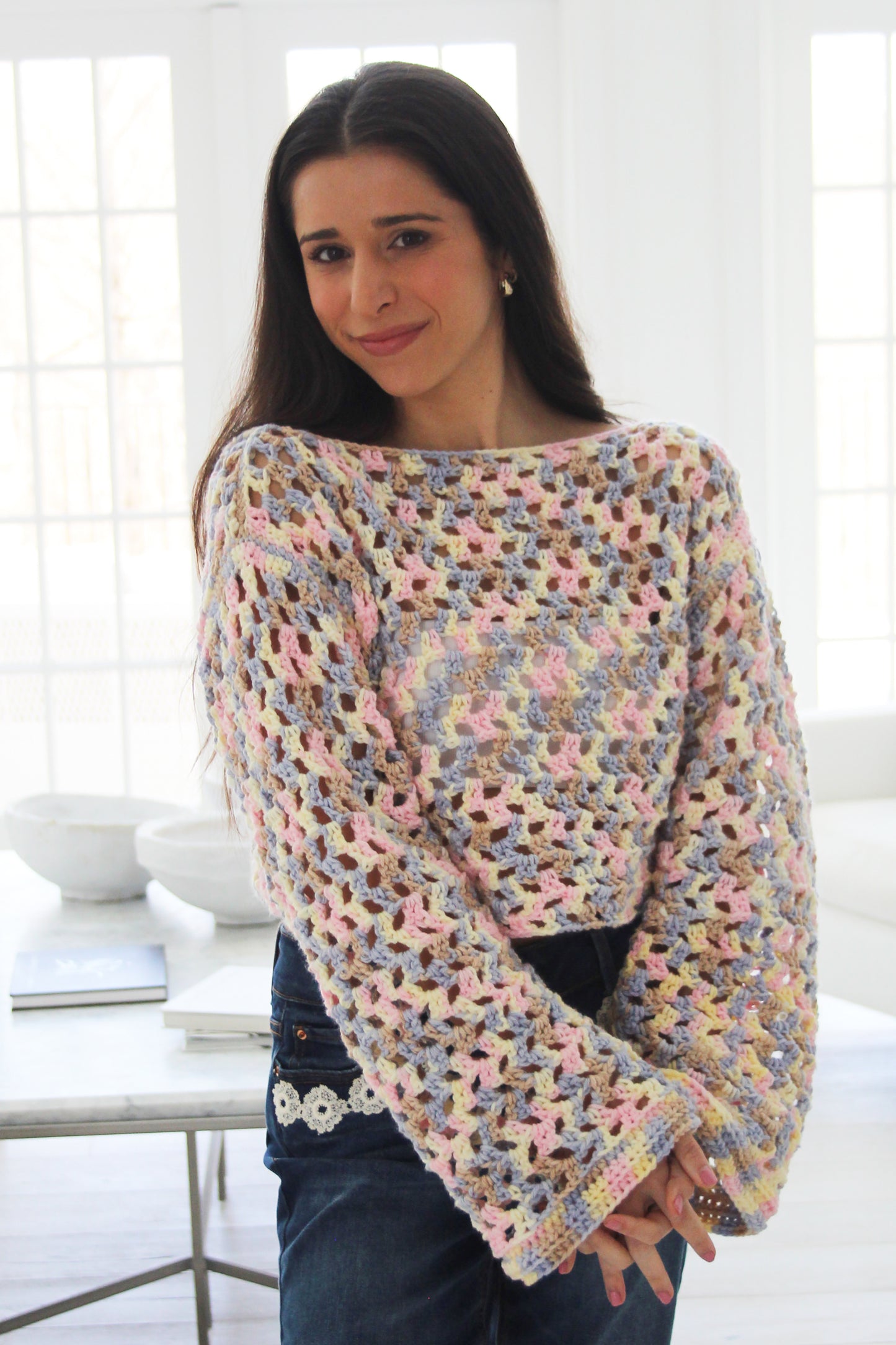 Mari Hand Crocheted Sweater