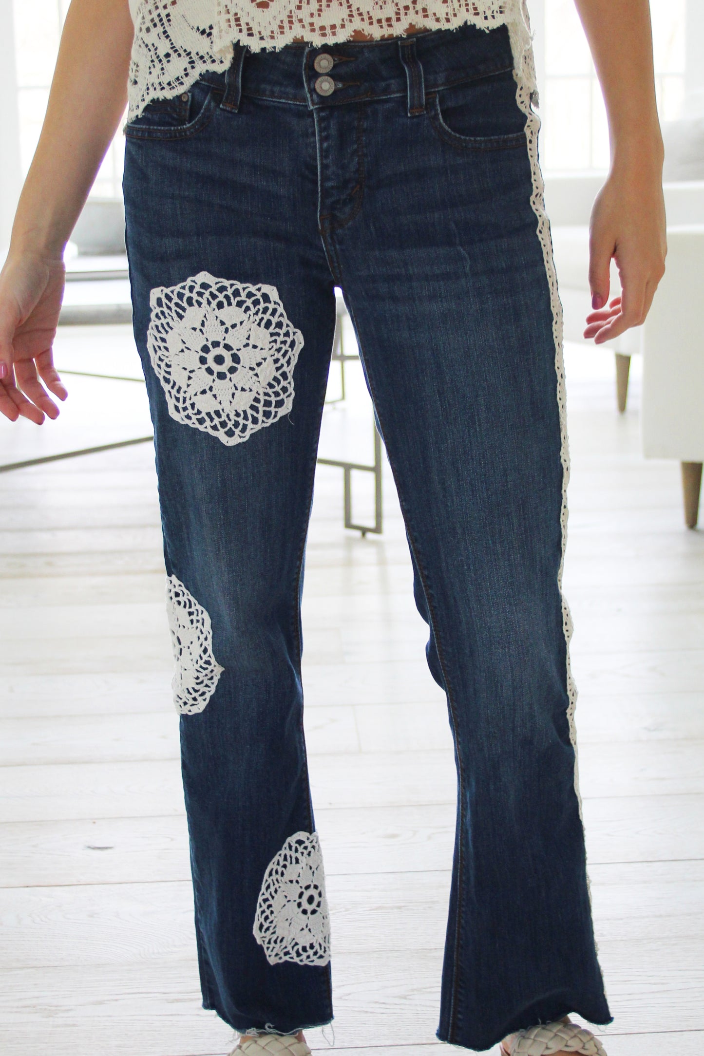Esme Upcycled Levi's Crochet Jeans