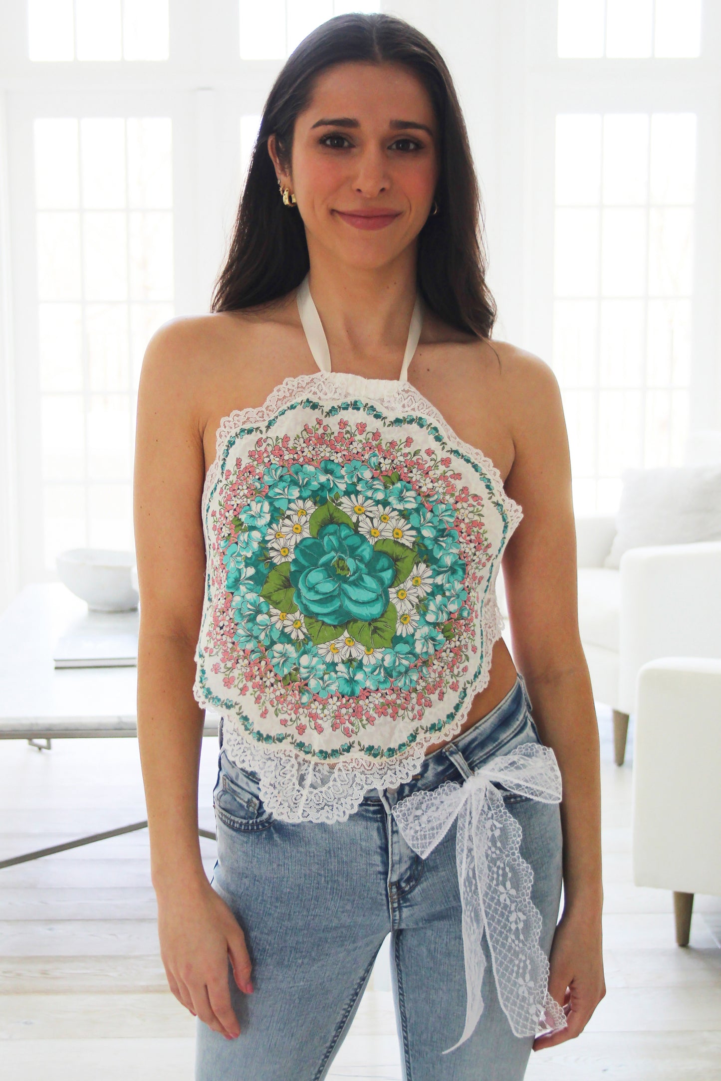 Everly Vintage Hanky Boho Top