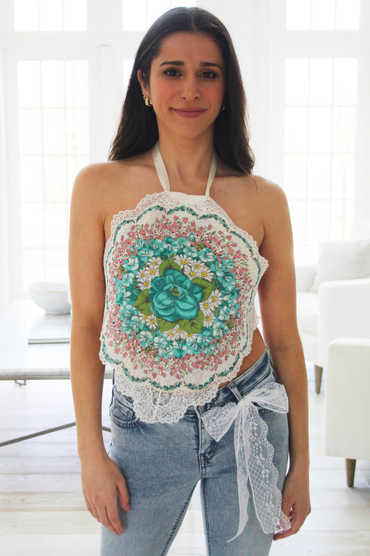 Everly Vintage Hanky Boho Top